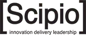 The logo for scipio innovation delivery leadership.